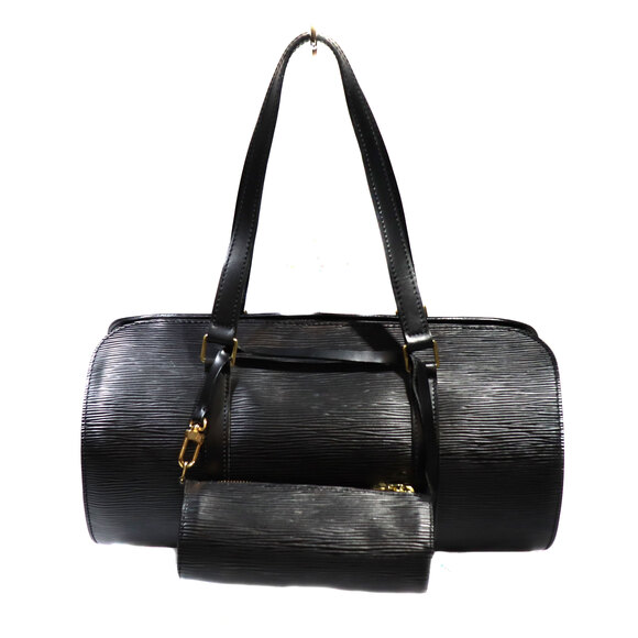 Louis Vuitton Soufflot Black Epi Cylindrical Pouch Handbag - Picture 2 of 9